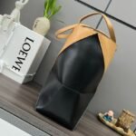 Loewe Puzzle Fold Tote in shiny calfskin Medium Color-Block - Image 2