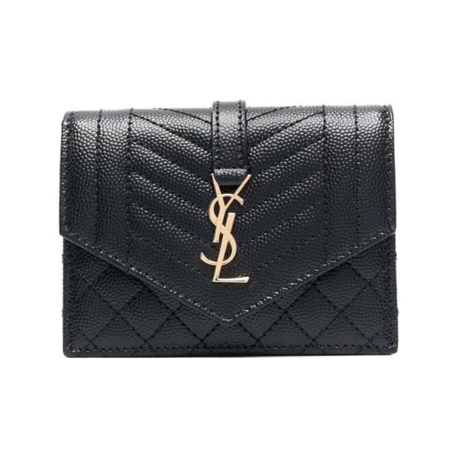 Saint Laurent YSL Grained Leather Wallet