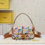 FENDI Baguette Multicolor canvas bag with FF embroidery - Image 3