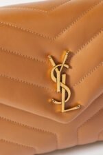 SAINT LAURENT YSL Loulou Small Quilted Leather Shoulder Bag Tan - Image 2