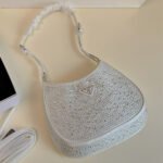 Prada Cleo Leather diamond Shoulder Bag Handbag - Image 5