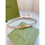 Gucci  Imported Calfskin Apricot Bottom Vintage GG Swivel Buckle Double Sided/Cuttable 20MM - Image 4