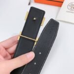 Hermes H Belt Buckle & Reversible Black For Women, Women Belt 380MM - Image 6