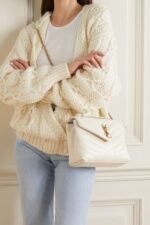 SAINT LAURENT YSL Loulou Small Quilted Leather Shoulder Bag white - Image 4