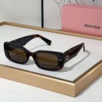 MIU MIU  Mirror leg Logo Cat eye Sunglasses Top quality - Image 3