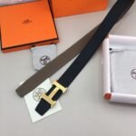 Hermes H Belt Buckle & Reversible Black For Women, Women Belt 380MM - Image 2