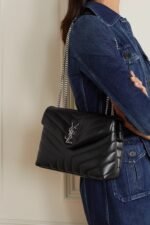 SAINT LAURENT Loulou small quilted leather shoulder bag black - Image 4