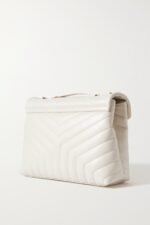 SAINT LAURENT YSL Loulou medium quilted leather shoulder bag white - Image 4