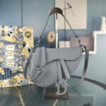 Dior Saddle Bag Matte Leather Shoulder Bag - Image 9