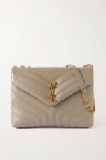 SAINT LAURENT Loulou medium quilted leather shoulder bag brown