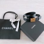 Chanel Belt With Ribbon Buckle Black Women Belt 30MM - Image 2