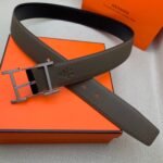Hermes H Belt Buckle & Reversible Brown For Women, Women Belt 380MM