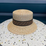 Fendi Straw Flat Top Hat  Sunhat - Image 2