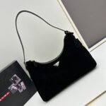 Prada Aimée Medium Suede Shoulder Bag - Image 4