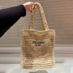 Prada Grass Woven Shoulder Bag Handbag - Image 3