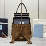 Prada Suede Bucket Bag 10A quality 1BE079 - Image 2