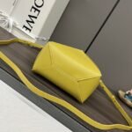 Loewe Mini Puzzle Fold Tote in shiny calfskin Yellow - Image 2