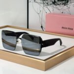 MIU MIU Mirror leg Logo Decoration Sunglasses Top quality - Image 3