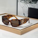 Balenciaga  Mirror leg Logoo Aviator Sunglasses Top quality - Image 4