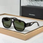 DOLCE & GABBAN DG Mirror Leg Hollowed Out Logo Sunglasses Top quality