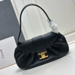 Celine Pebbled Leather Shoulder Bag - Image 6