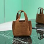 Prada mini suede tote bag 10A quality 1BA349 - Image 3