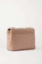 SAINT LAURENT Loulou small quilted leather shoulder bag beige - Image 3