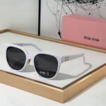 MIU MIU  Mirror leg logo irregular shaped Sunglasses Top quality
