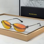 Balenciaga  Metal Mirror leg hollowed Out B Letter Logo   sunglasses Top quality - Image 5