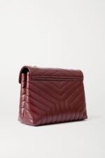 SAINT LAURENT Loulou medium quilted leather shoulder bag burgundy - Image 3