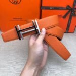 Hermes H Belt Buckle & Reversible Brown For Women, Women Belt 380MM - Image 2