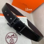 Hermes H Belt Buckle & Reversible Black For Women, Women Belt 380MM - Image 2