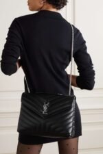 SAINT LAURENT Loulou medium quilted leather shoulder bag black - Image 3