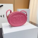 Celine Cuir Triomphe Oval Leather Shoulder Bag Crossbody Bag - Image 4