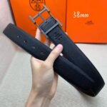 Hermes H Belt Buckle & Reversible Black For Women, Women Belt 380MM - Image 4