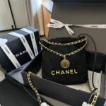 Chanel 22 Handbag Waxed Cowhide Shoulder Bag - Image 3