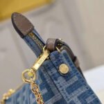 Fendi Baguette Light blue FF chain denim clutch bag - Image 6