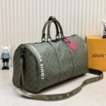 Louis Vuitton Military Green Kepall45 Travel Bag - Image 3