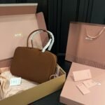 Miu Miu Arcadie Padded Suede Tote Bag Top-handle Bag - Image 2