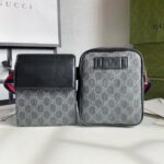 GUCCI Canvas & Leather Crossbody Waist Bag - Image 3