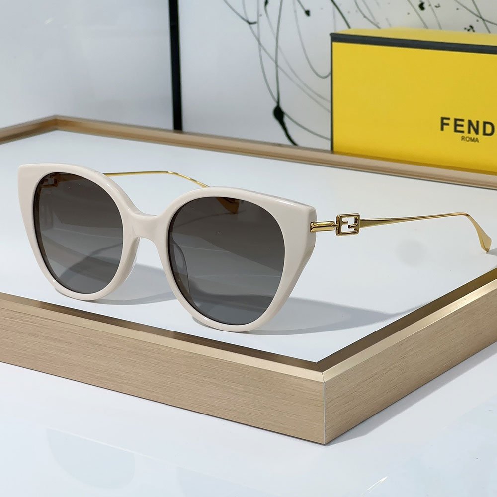 Fendi Slim Metal Mirror legs Sunglasses Top quality