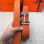 Hermes H Belt Buckle & Reversible Brown For Women, Women Belt 380MM - Image 4