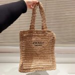 Prada Grass Woven Shoulder Bag Handbag - Image 4