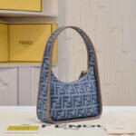 Fendi Fendessence Light blue FF denim fabric bag - Image 3