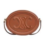 Celine Cuir Triomphe Oval Leather Shoulder Bag Crossbody Bag