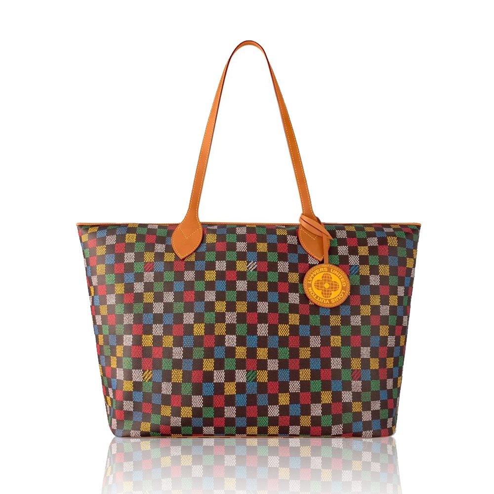 Louis Vuitton Neverfull Coated Canvas Tote Bag