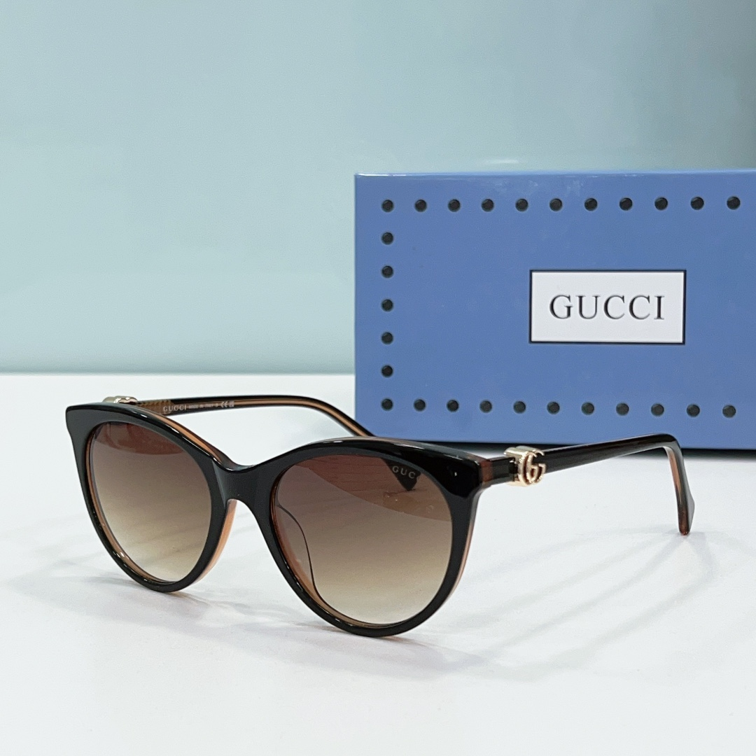 Gucci  Mirror leg Double G Logo  sunglasses Top quality