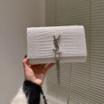 Saint Laurent YSL Kate Tassel Crocodile Leather Bag - Image 6