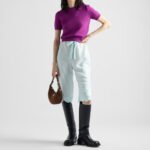 Prada Women's Brown Arqué Suede Moon Shoulder Bag - Image 2